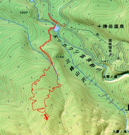20130112富良野岳G尾根平面
